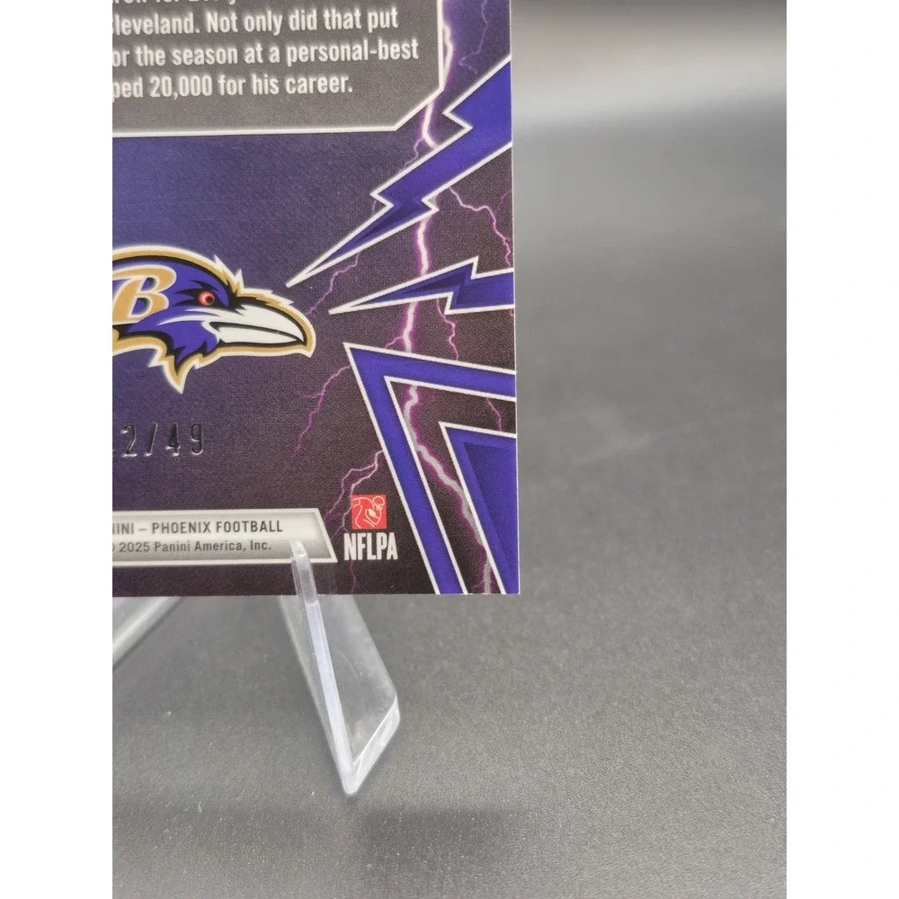 2025 Panini Phoenix Lamar Jackson #4 Thunderbirds Yellow Mojo /49 Ravens MVP